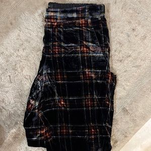 Jcrew plaid velvet pants